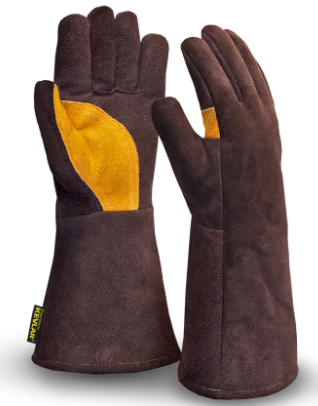 Краги ФЛАГМАН ФРОСТ, (SPL-76),спилковые,нить Kevlar, иск.мех, длина 410 мм